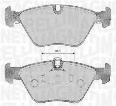 MAGNETI MARELLI 363916060153 -  Комплект тормозных колодок, дисковый тормоз